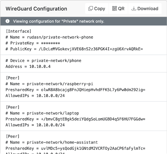 Preview WireGuard Config UI Screenshot